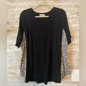 Zenana Black with Leopard Contrast 3X